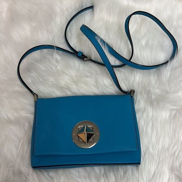 🔶kate spade Sally Aqua Newberry Lane Crossbody C9 - Picture 2 of 7